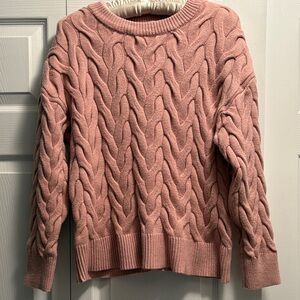Philosophy Pink Cable Knit Sweater